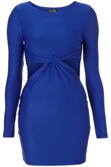 Topshop Twist Cut Out Bodycon Dress - Lyst