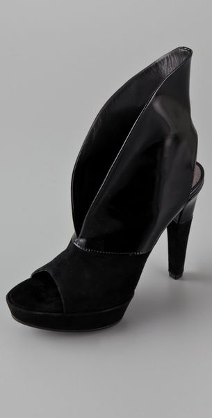 Viktor & Rolf Open Toe Platform Booties - Lyst