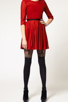 ASOS Collection Asos Over The Knee Metallic Garter Tights - Lyst