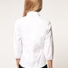Asos Collection Asos Cotton Shirt with Contrast Satin Bow in White - Lyst