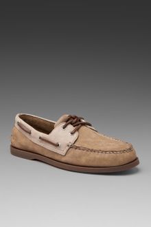 Sperry Top-sider 2-eye Relaxed Leather in Dark Tan/mushroom - Lyst
