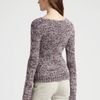 Theory Honorata Marled Cottonrich Sweater in Purple (multi) - Lyst