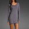 Velvet Monroe Cotton Slub Dress in Gray (silver dollar) - Lyst