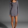 Velvet Monroe Cotton Slub Dress in Gray (silver dollar) - Lyst