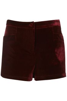 Topshop Velvet Shorts - Lyst
