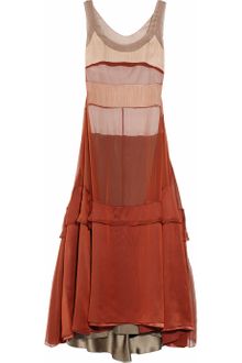 Narciso Rodriguez Silk-mousseline Dress - Lyst