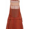 Narciso Rodriguez Silkmousseline Dress in Brown (copper) - Lyst