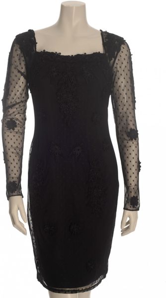 Alice By Temperley Laceappliqued Tulle Dress in Black in Black - Lyst