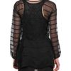 Amen Silk Blouse with Lace Detail in Black - Lyst