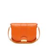 Asos Collection Asos Leather Flat Lock Shoulder Bag in Orange - Lyst