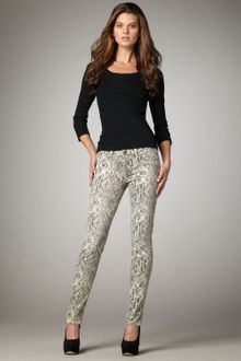 Current/Elliott Boa-print Skinny Jeans, Canvas - Lyst