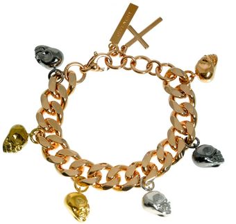 Givenchy Metal Chain Skulls Bracelet - Lyst