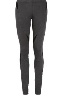 Helmut Lang Paneled Stretch-denim Leggings - Lyst