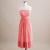 J.crew Juliet Dress in Silk Chiffon in Pink (bright coral) - Lyst
