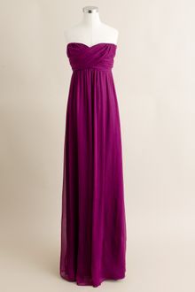 J.Crew Taryn Long Dress in Silk Chiffon - Lyst