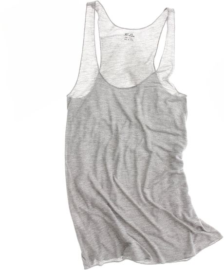 Madewell Perfect Racerback Tank in Gray (hthr smoke) - Lyst