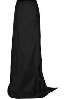 Rick Owens Cotton and Silk-blend Twill Maxi Skirt - Lyst