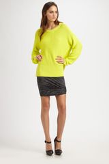 T By Alexander Wang Marled Draped-hem Skirt