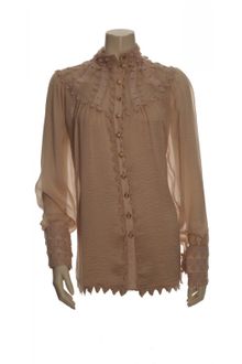 Temperley London Valencia Champagne Silk Blouse - Lyst