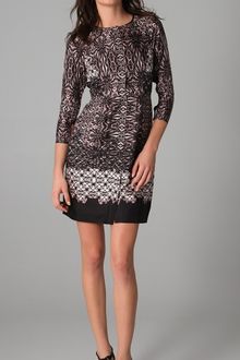 Tibi 3/4 Sleeve Shift Dress - Lyst