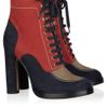 Bally Colorblock Suede Ankle Boots in Blue (red) - Lyst