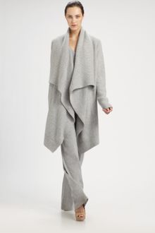 Donna Karan New York Cashmere Drape-front Cardigan - Lyst