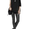 Helmut Lang Oversized Jersey Asymmetric Top in Black - Lyst