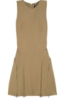 McQ by Alexander McQueen Zip-trimmed Wool-felt Dress - Lyst
