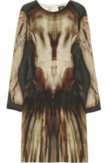 McQ by Alexander McQueen Phantom Print Silk Dress - Lyst