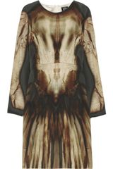 McQ by Alexander McQueen Phantom Print Silk Dress