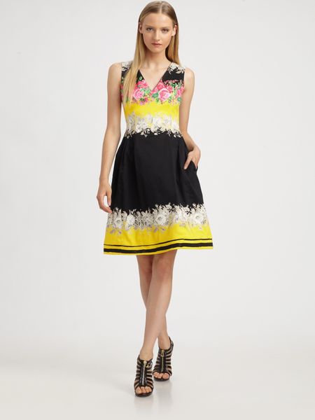 Prabal Gurung Floral Dress in Pink (rose) - Lyst