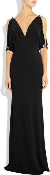 ralph lauren crepe sleeveless gown