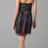 Shoshanna  Draped Strapless Dress in Multicolor (watermelon) - Lyst