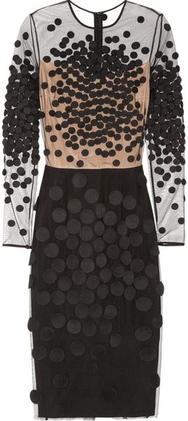 Stella McCartney Spot-appliquéd Tulle Dress - Lyst