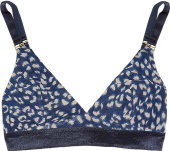 Stella McCartney Marguerite Riding Printed Mesh Soft-cup Bra - Lyst