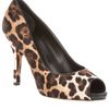 Dolce & Gabbana Peep Toe Pump in Animal (nude) - Lyst