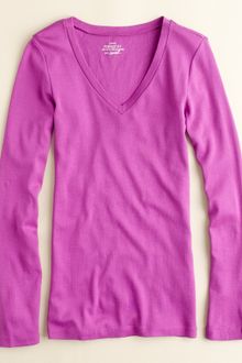 J.Crew Perfect-fit Long-sleeve V-neck Tee - Lyst