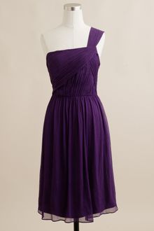 J.Crew Lucienne One-shoulder Dress in Silk Chiffon - Lyst