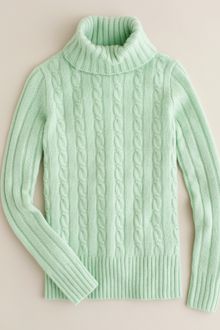 J.Crew Cambridge Cable Chunky Turtleneck Sweater - Lyst
