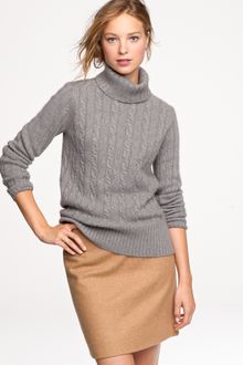 J.Crew Cambridge Cable Chunky Turtleneck Sweater - Lyst