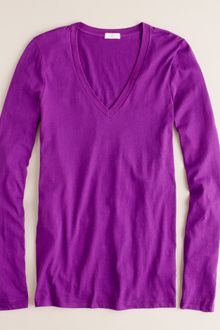 J.Crew Tissue Long-sleeve V-neck Tee - Lyst