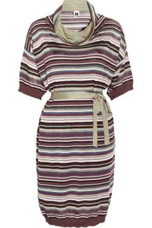 M Missoni Striped Knitted Dress - Lyst