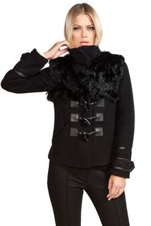Viktor & Rolf Viktor & Double Face Alpaca Fur Jacket in Red/black - Lyst
