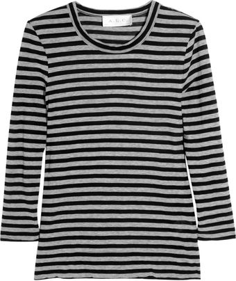  Striped Cotton-jersey T-shirt 
