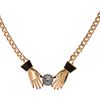 Asos Collection Asos Hands Holding Stone Collar Necklace in Gold - Lyst