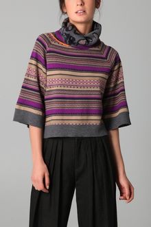 Cut25 Intarsia Turtleneck Sweater - Lyst
