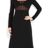 Versus Woolcrepe and Boned Tulle Dress in Black - Lyst