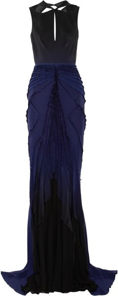 Zac Posen Cutout Silk Gown - Lyst