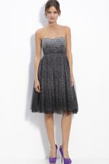 BCBGMAXAZRIA Rae Strapless Mesh Dress