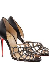 Aranea Satin Heels with Strass Embellishment